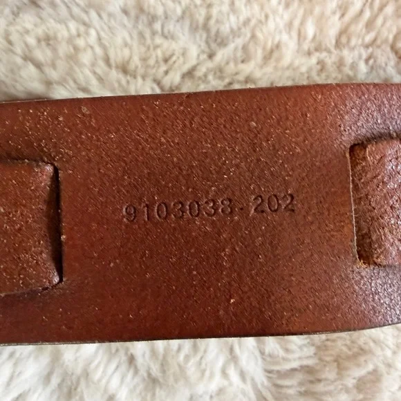 Vintage Ralph Lauren Genuine Brown Leather Belt with Solid Brass Buckle S/M - Picture 5 of 10